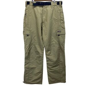 Vintage A P CO Mens Tan Lined Nylon Military Tactical Cargo Pants Mens 36x34